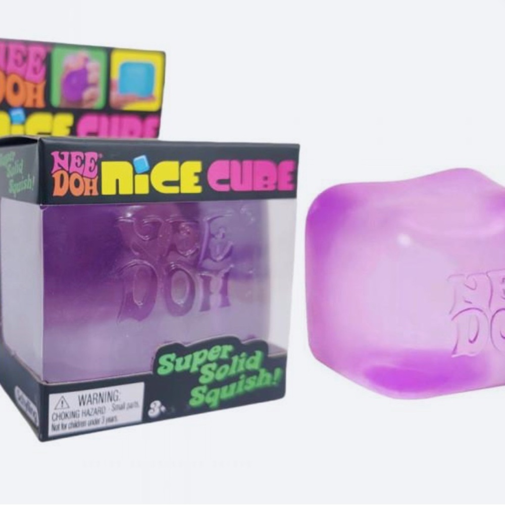NeeDoh Nice Cube Purple Super Solid Squish Toy